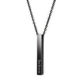 Personalized Vertical Bar Necklace Custom Engraved Name Pendant Trendy Gift Jewelry for Men and Women