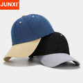 Wholesale Two Color Soft Top Baseball Caps Men Women Fashion Trend Splicing Duck Tongue Sunscreen Sport Hats