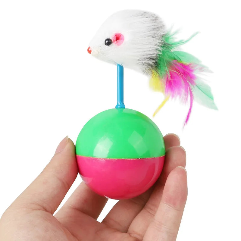 Factory Direct Sale Interactive Feather Mouse Cat Toy