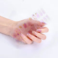Korean 2D Semicured Plastic French UV Cured Lamp Nail Wrap Custom Logo Semi-cured Gel Nail Sticker for Art Nail