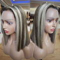 Private Label Wigs Highlight 613 Colored Straight Bob WigRaw Vietnamese Hair 13X4 Lace Front Human Hair Wigs Wholesale