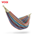 WOQI Outdoor Camping Hammock Portable Folding Double Canvas Hammock Swing
