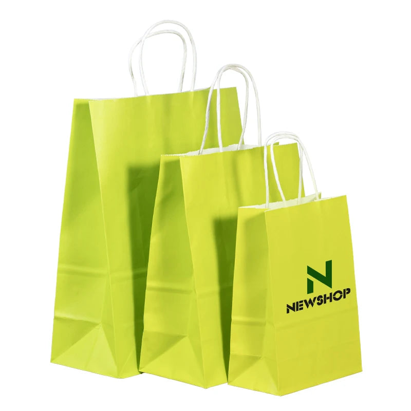 Eco-Friendly Reusable Classic Kraft Paper Gift Bag Flexo Printing Patch Custom Logo Custom Size Women's Jewelry Clothing