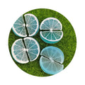 Artificial Crystal Lemon Disc Resin Miniature for Key Chain Dangles Diy Jewelry Craft Decorations