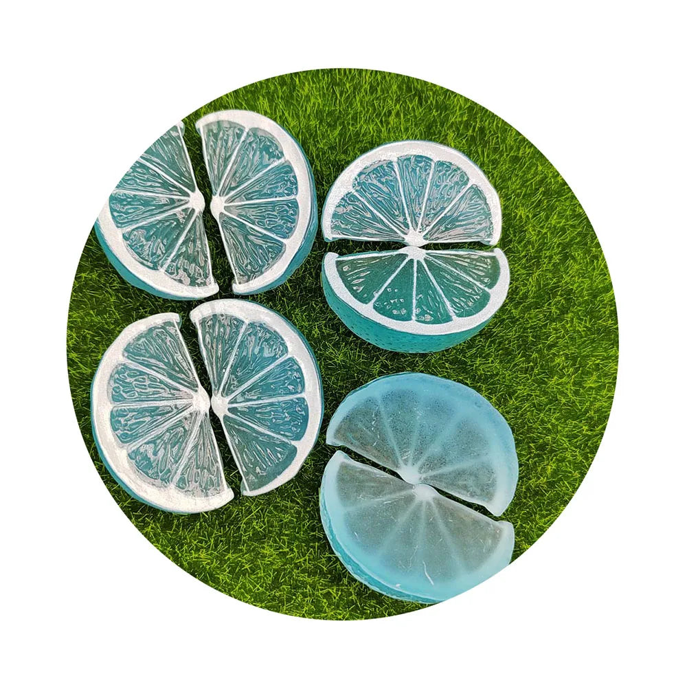 Artificial Crystal Lemon Disc Resin Miniature for Key Chain Dangles Diy Jewelry Craft Decorations