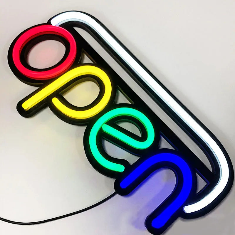 Customized 16" X 9" 3D LED Neon Flex Open Closed Sign for Advertising Car Companies-Waterproof IP54