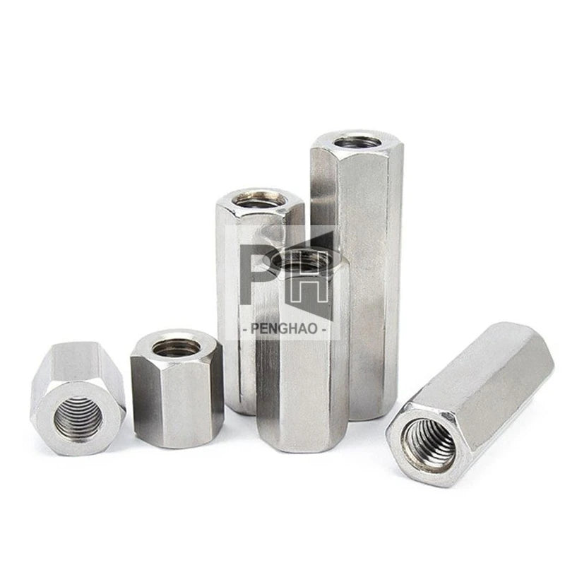M2 M2.5 M3 M4 M5 M6 M8 M10 M12 Long Rod Coupling Hex Nut Bolt 304 Stainless Steel Hex Standoff Spacer