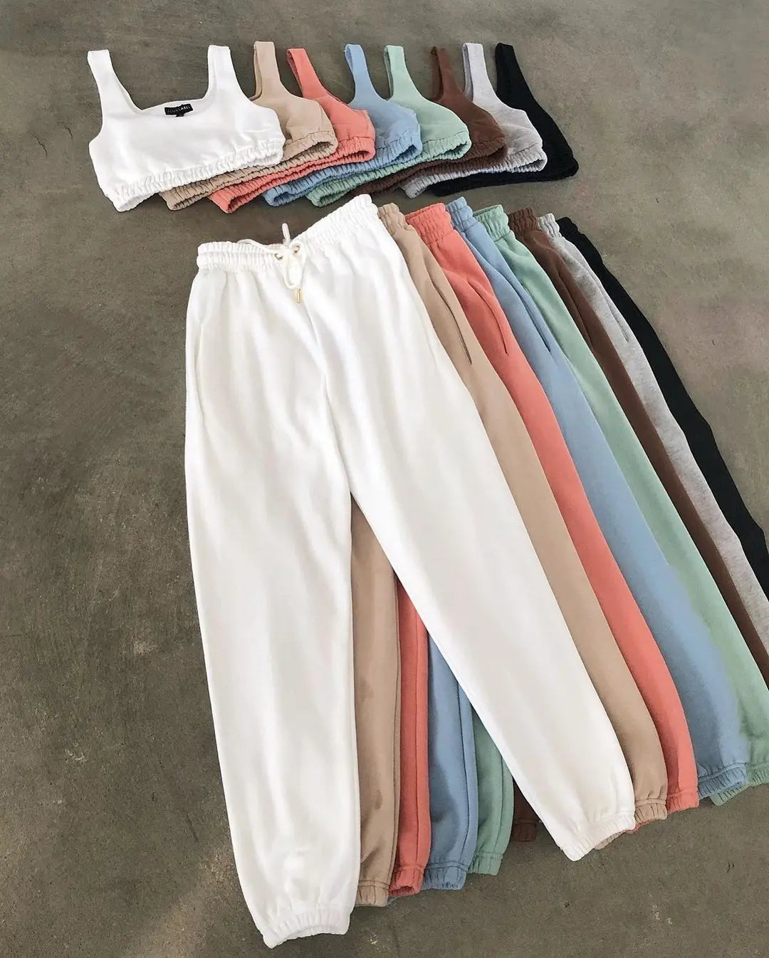 S003 Clothing Manufacturers Custom Logo Comfy Fabric 2 Piece Jogger Set Wome Two Pieces Set