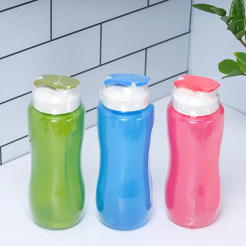 EVERSMILY 0.5L Food Grade Bpa Free Bicycle Running Hiking Squeeze Bottle with Flip Top Cap Water Bottle for Kids and Adult