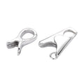 Hip Hop Punk Style 925 Sterling Silver Cool Plain Alligator Lobster Clasp Jewelry Clip Lock for Necklaces Bracelets Findings