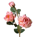 O-X497 Wholesale Artificial Autumn Rose White Ted Bakerpure Peony 3 Forks Vintage Artificial Dusty Rust Rose Flower for Wedding