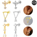 Gaby Threadless Cartilage Lip Ring Jewelry 16G G23  ASTM F136 Titanium Tragus Piercing Body Wholesale Piercing Jewelry
