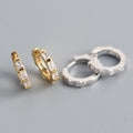 High Quality New Design INS 925 Sterling Silver Jewelry Cubic Zirconia Cute Hoop Earrings Women