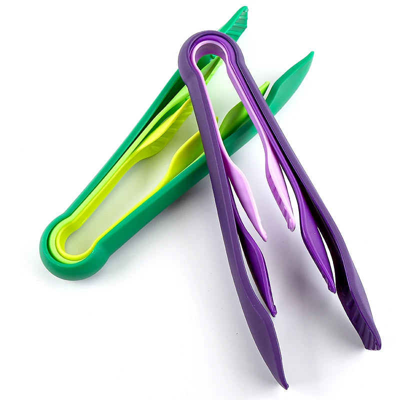 3Pcs/Set Plastic Multifunctional Food Bread Clip Cooking Food Plastic Tongs