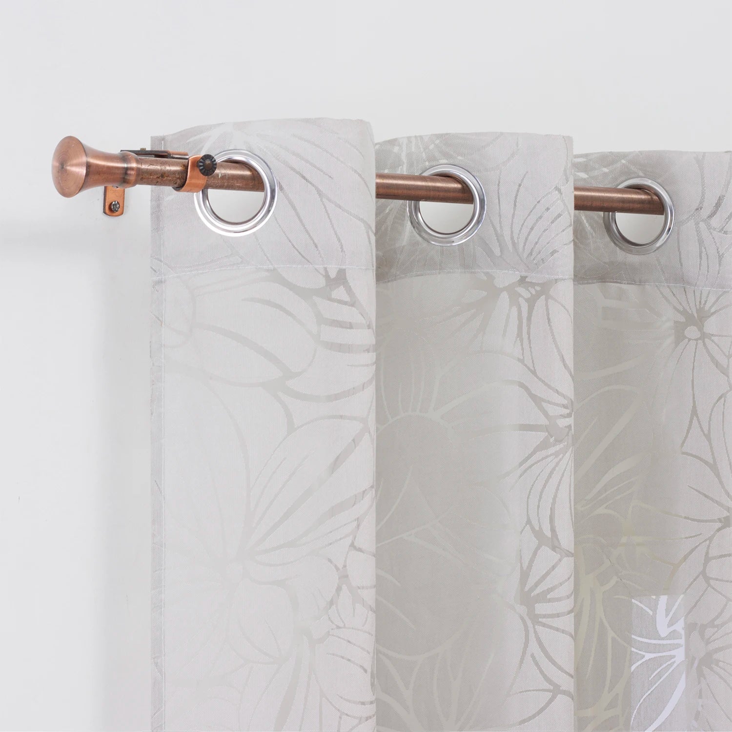 Wholesale Custom Floral Pattern Sheer Burnt Design Living Room Window Tulle Curtains Drapes Flame Retardant Blackout 100%