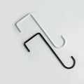 Black/White Iron Modern Multifunctional Wall-Mounted Hook Planter with Creative Hanging Basket Stand for Balcony Garden Tools