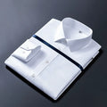 Custom Polyester Cotton Dress Shirts Solid White Business Work Shirt Long Sleeve Slim Fit Formal Men's Shirts