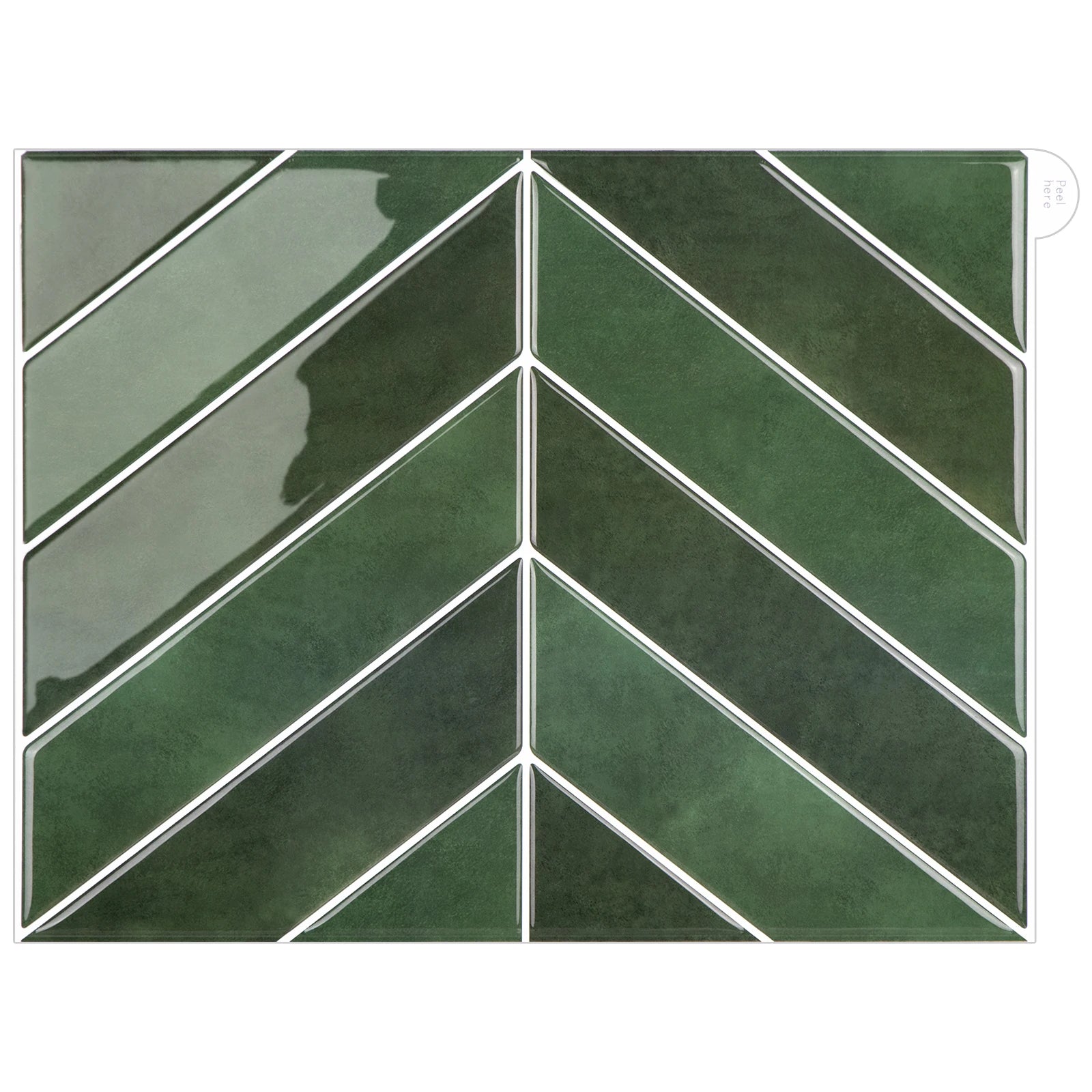 New Arrival Smart Home Decor Peel and Stick Green Marble 3D Tile Kitchen Bathroom Backsplash 3D Wall Tile PU Waterproof