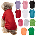 Puppy Clothes Dog Solid Color Casual T Shirt Spring Summer Plain Color Teddy Poodle Cat Pet Dog Clothes T-shirt Fast Shipping