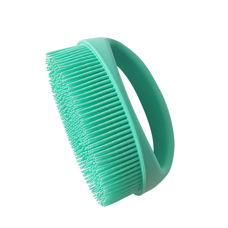 Bano De Cepillo De Shower Body Back Cleaning Silicone Handle Bristles Shampoo Brush Massage Bath Brushes Sponges & Scrubbers