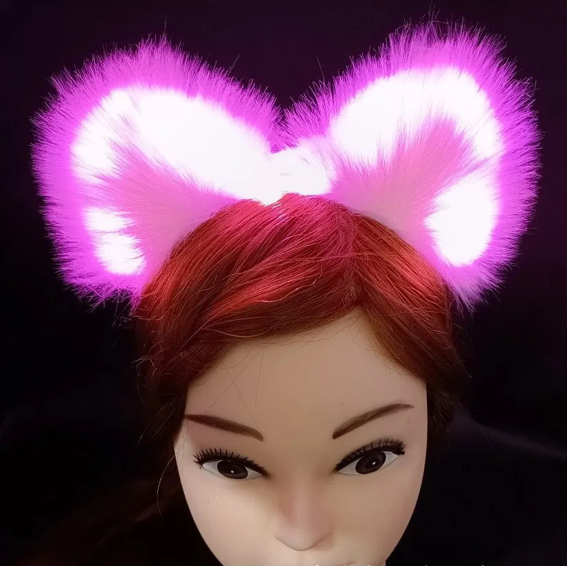 2022 New Cute Cat Ears LED Luminous Hairband for Festival Stage Performance