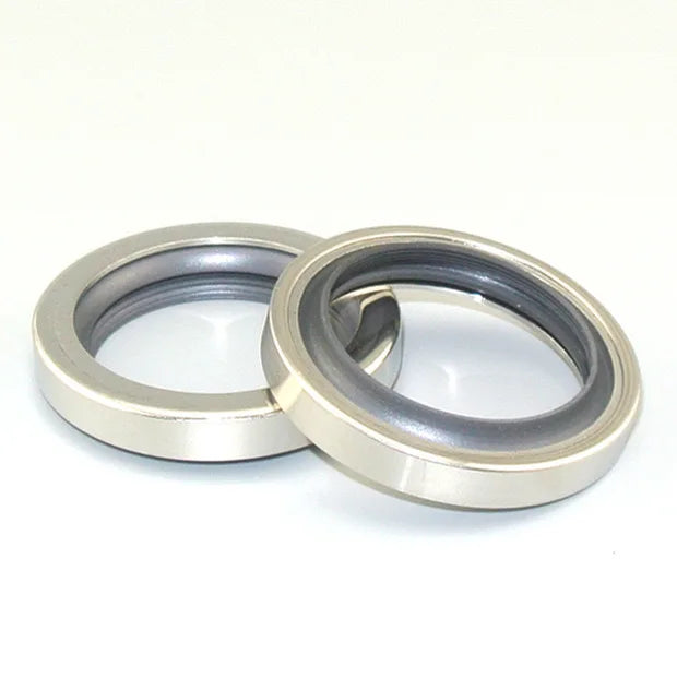 Oil Resistance High Pressure Double/Single Air Compressor Rotary Shaft PTFE Lip 304 Stainless Steel Oil Seal -60C~+260C SWKS