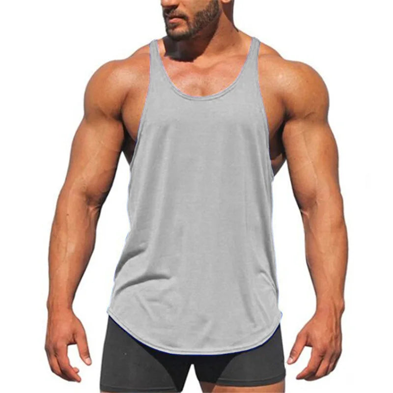 Hot Selling Cheap Custom logo Printing 100%cotton Gym Wear Fitness Sleeveless Sport Wear Vest Men tank Top