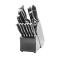 15 PCS German Stainless Steel High Quality Ambidextrous Straight Edge Kitchen Knife Block Set with POM Handle