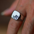 Custom Cool Rock Roll Stainless Steel Fashion Jewelry Irregular Hip Hop Exquisite Design Vintage Mens Signet Ring