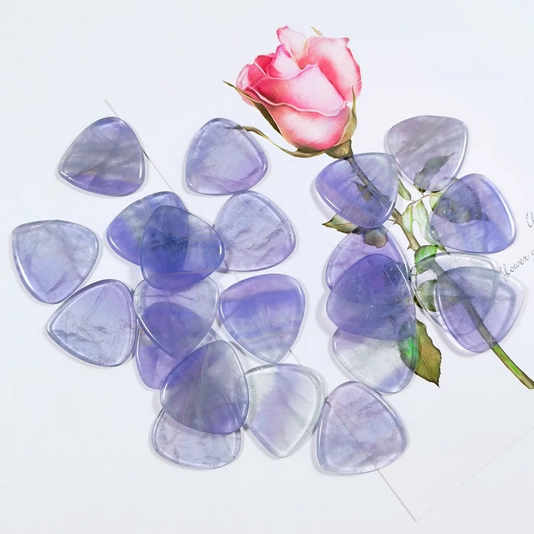 Huiying Fluorite Polished Healing Gemstone Guitar Accessories Picks For Decoration