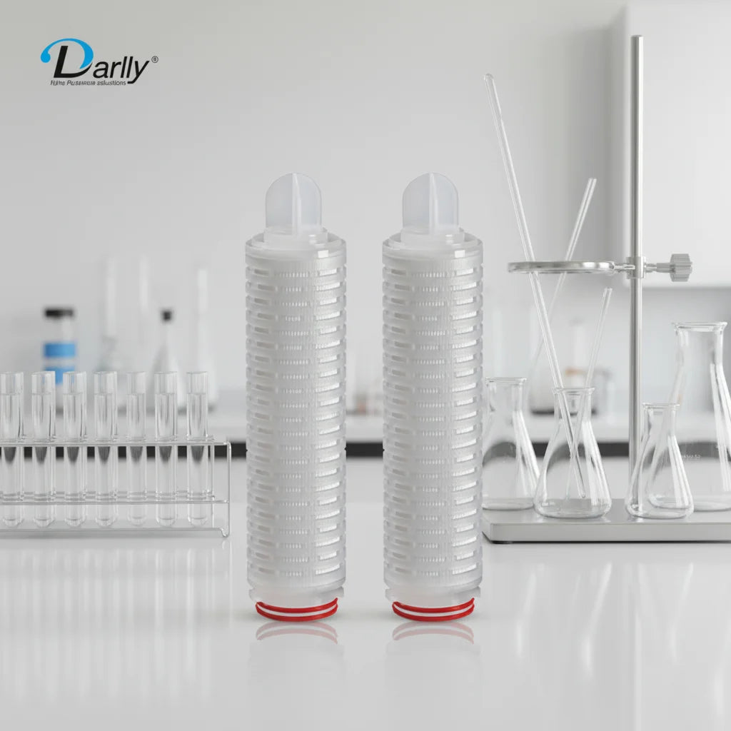 For Supplier Private Label 0.22 0.45 Micron Absolute 5'' 10'' 20'' 30'' 40'' Code 7 PVDF Water Filtration Pleated Cartridge
