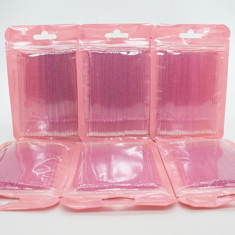 Bendable Disposable Micro Applicator Brush 100 Pcs Micro Brush for Eyelash Extension