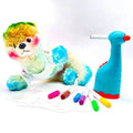 Magic Blow Pens Gravity Feed Piston Airbrush Plush Kids' Creativity & Imagination Drawing Painting Toys with Stencil
