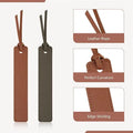 Classic Stitched Pu Leather Bookmark Reading Gift for Men and Women Book Lovers Promotional Page Markers Leather Rope Bookmarks