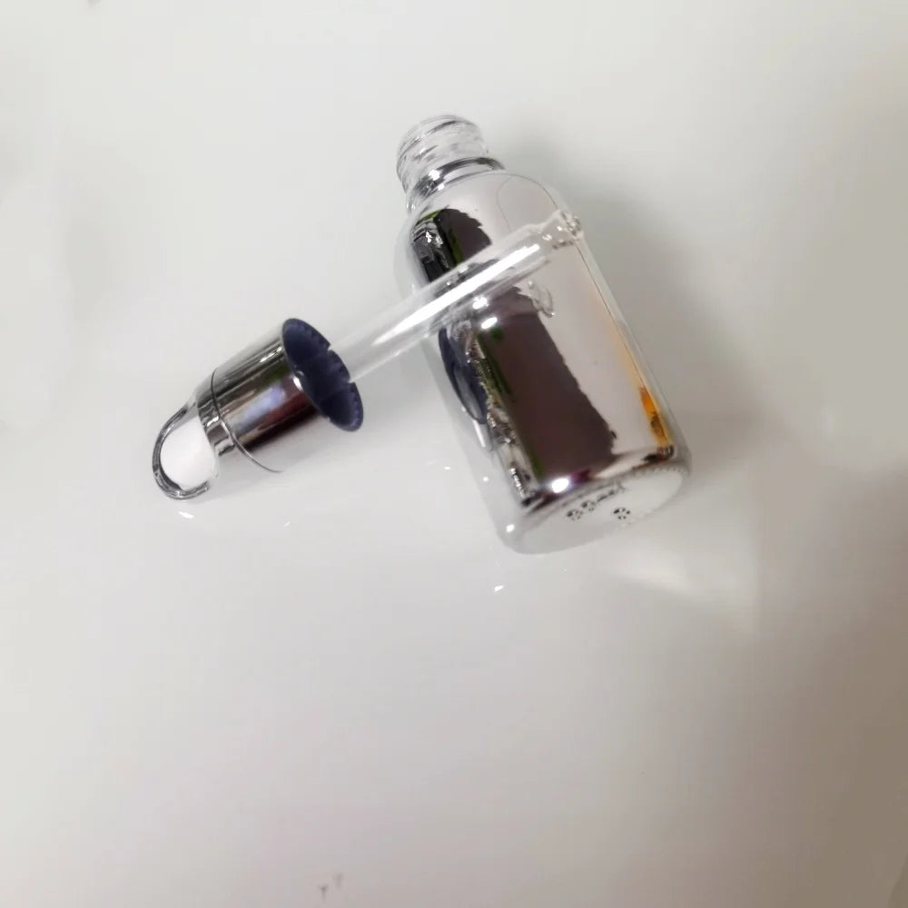 Luxury Electroplated Golden Glass Essential Oil Dropper Bottle 20ml 30ml 50ml 100ml 15ml 5ml Glass Bottle with Rubber Dropper