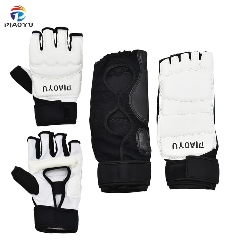Piao Yu Adult Soft Half-Finger Taekwondo Gloves Breathable Fitness Boxing Foot Guards Thickened Protection Finger Cover
