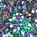 Green Flare Volcano Bling Flat Back Non Hot Fix Silver Base Crystal Glass Rhinestone Grade AA Eco-Friendly Bulk for Nail Art