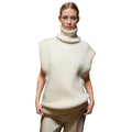 2024 Autumn Style Pullover Sweaters Diagonal Collar White Women Knitted Sweater