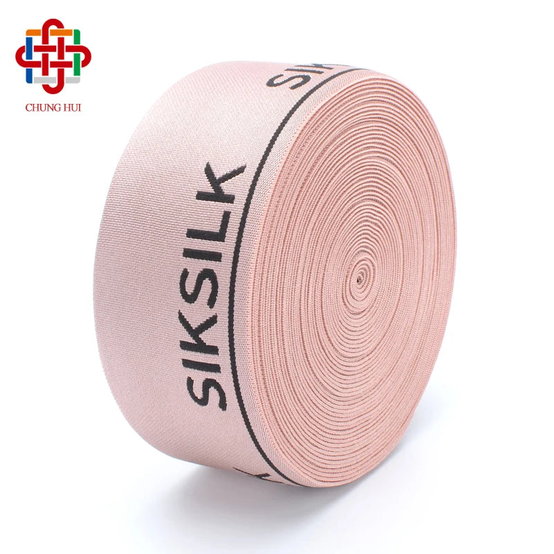 Factory Price Custom Private Label Light Silk Jacquard Elastic Band Nylon Webbing Waistband for Men's Pants Underwear