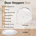 Door Stop Wall Protectors Clear Self Adhesive Reusable Stopping Wall Damage & Noise From Door Durable Shock Absorbent & Discreet