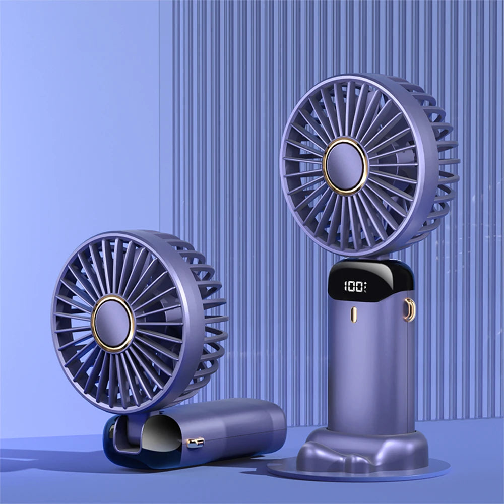 Mini Portable Rechargeable Hand Fan for Car Household & RV Electric Power Source with Battery Ventilateur Portable a Main