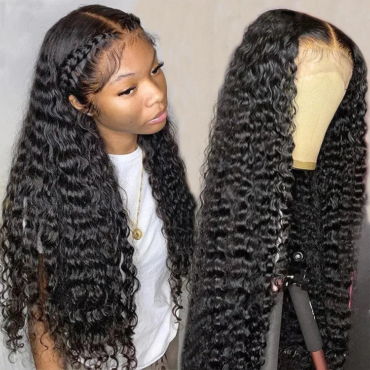 Wholesale Burmese Curly Hair Wear and Go Glueless Wigs Front Lace Wig Virgin Human Hair Wigs Transparent Raw Brazilian Hair