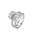 Fine Jewelry Fashion 5ct Cushion S925 Sterling Silver Engagement Women's Wedding Rings White Gold VVS1 Moissanite Rings