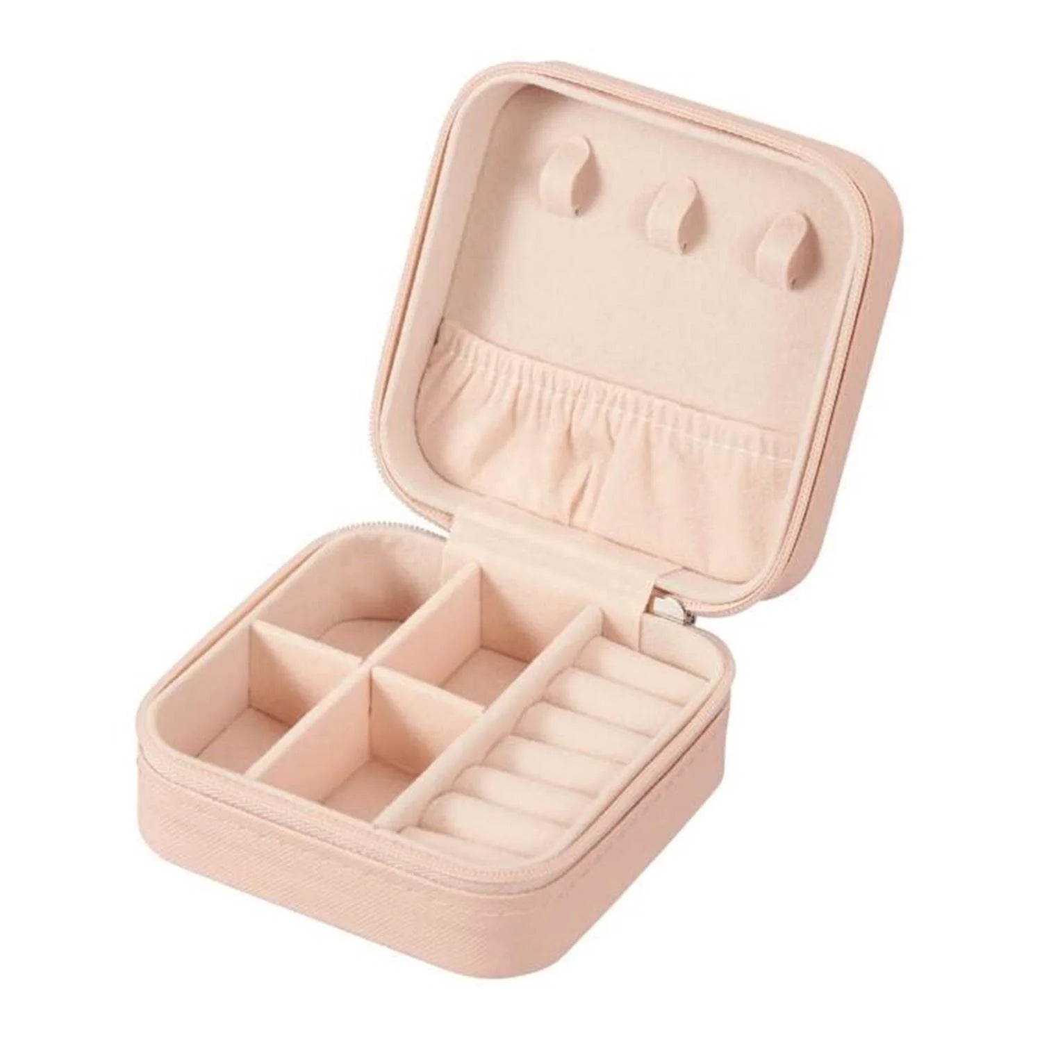Super Practical Travel Portable PU Leather Jewelry Organizer Box Ring Necklace Bracelet Storage Holder Box