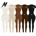 OEM Ribbed Loungewear Women Sets Long Sleeve and Leggings Set Custom Logo Two Piece Skinny Set Clothing for Women 2024 Winter