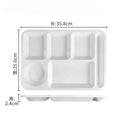 Factory Reusable Canteen Serving Fast Food Portion Divided Melamine 6 Compartments Tray