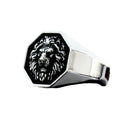 Wholesale Hot Selling Unique Men's Stainless Steel Lion Head Ring Titanium Steel Signet Finger Ring Fo Dad Boyfriend Gift