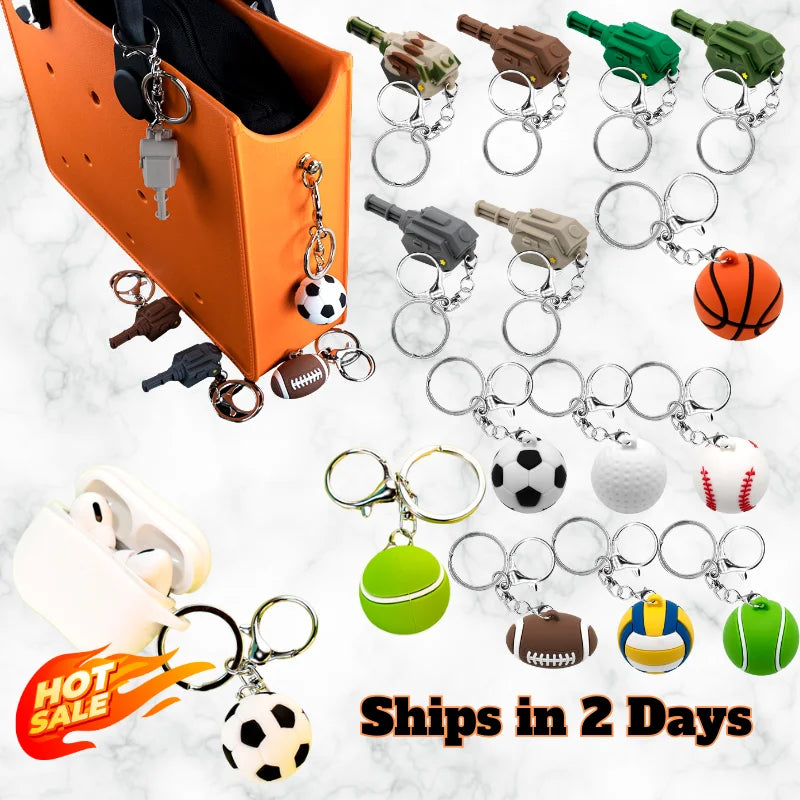 Bestseller ODM 3D PVC Keychain Basketball Football Sport Sneaker Keyring Souvenirs Gift Bag Decoration Keychain Bulk