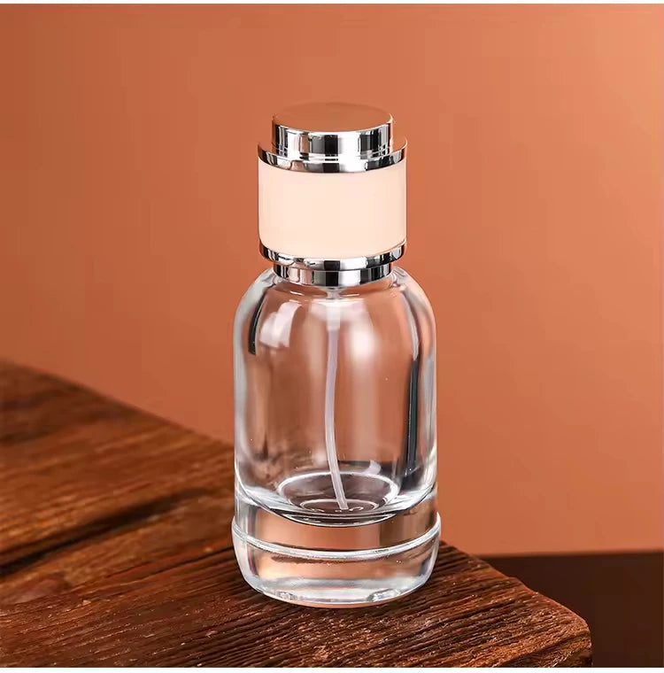 Wholesale Empty Perfume Bottles 50ml  Luxury Crimp Neck Glass Perfume Spray Bottle with Pressurized Atomizers