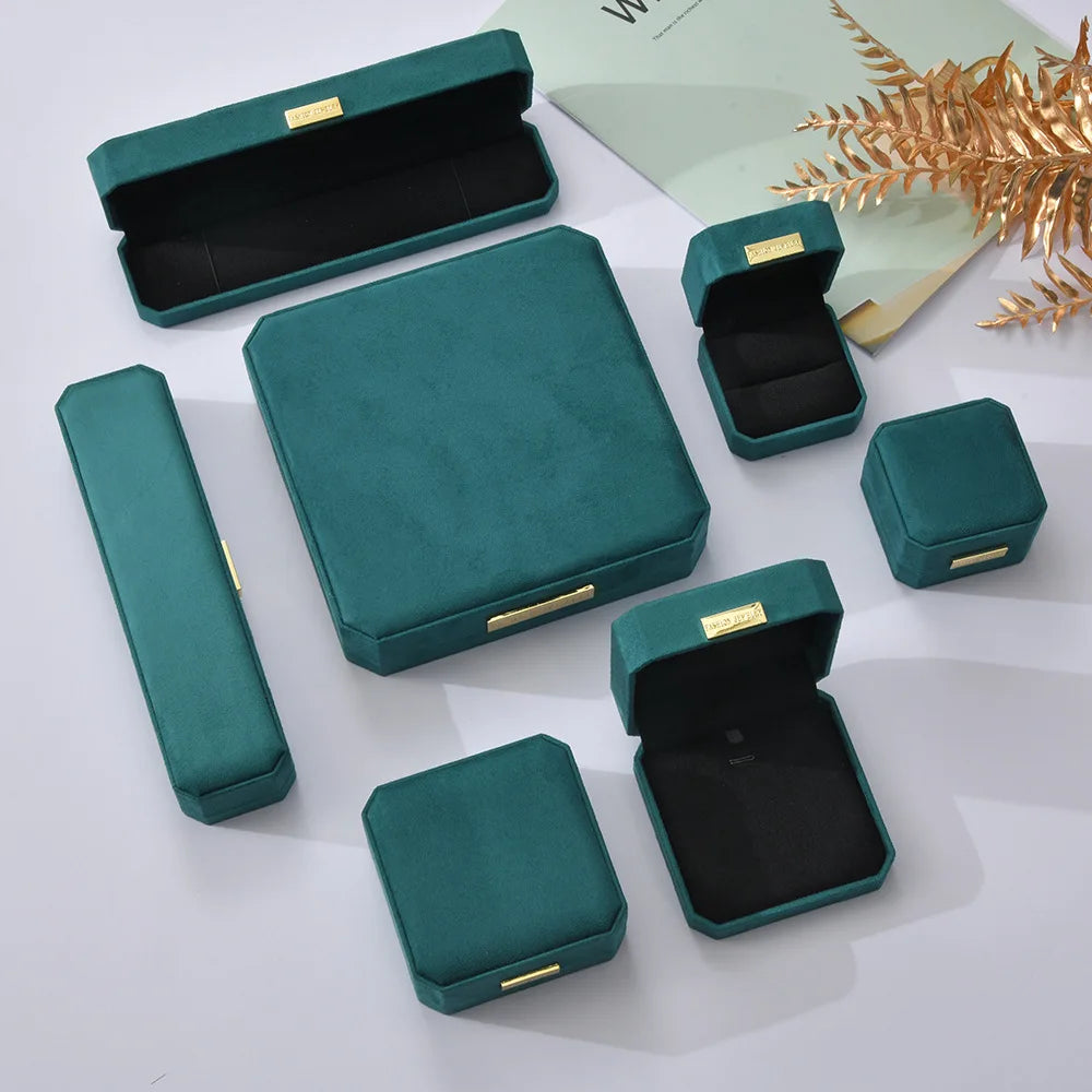 High End Custom Logo Earring Ring Necklace Pu Leather Jewellery Display Packaging Luxury Premium Cases Jewelry Gift Box